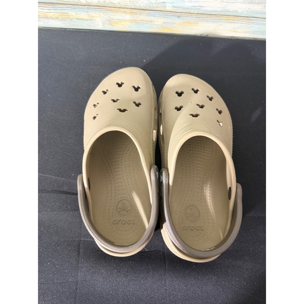 Crocs Disney Mickey Mouse Clogs Size M4 W6 Khaki Tan Good Condition Vents
